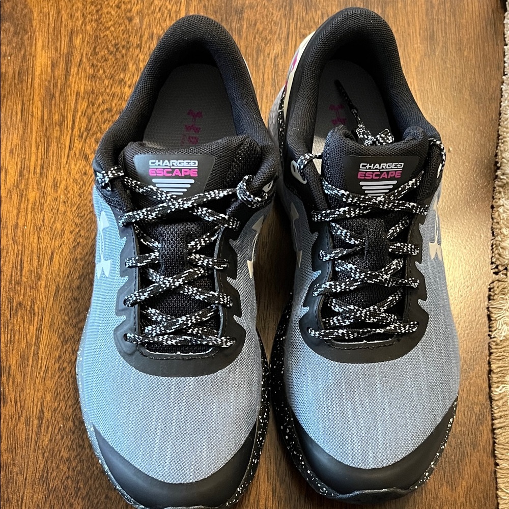 Under Armour Women's Charged Escape Athletic Shoes - Black and blue